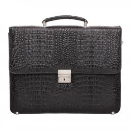 Портфель мужской Lakestone Braydon Black Caiman.