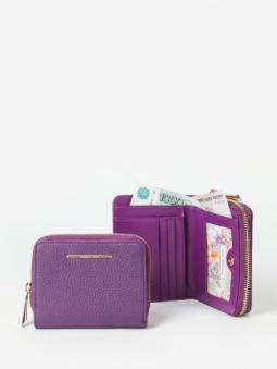 Купить итальянский маленький фиолетовый женский кошелёк из натуральной кожи с доставкой по Москве и всей России в интернет-магазине модных женских сумок и аксессуаров