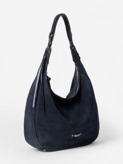 Купить итальянскую тёмно-синюю большую женскую сумку из натуральной замши и кожи на плечо с доставкой по Москве и всей России в интернет-магазине модных сумок‏ и аксессуаров